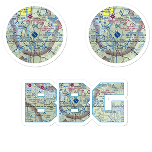 Branson Airport (BBG) VFR Sectional Sticker Pack