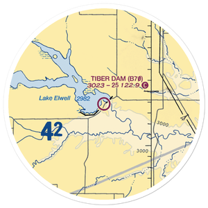 Tiber Dam Airport (B70) VFR Sectional Sticker (20 mile)