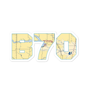 Tiber Dam Airport (B70) VFR Sectional Sticker