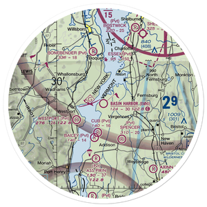 Basin Harbor Airport (B06) VFR Sectional Sticker (30 mile)