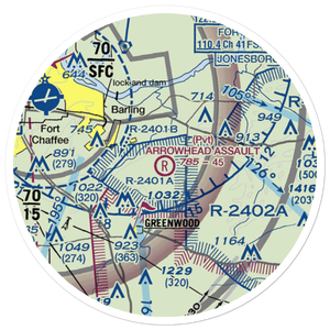Arrowhead Assault Strip (AZU) VFR Sectional Sticker (20 mile)