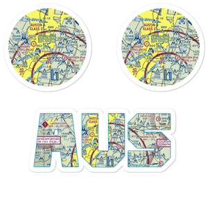 Austin Robert Mueller Municipal (AUS) VFR Sectional Sticker Pack