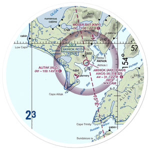 Alitak Seaplane Base (ALZ) VFR Sectional Sticker (30 mile)