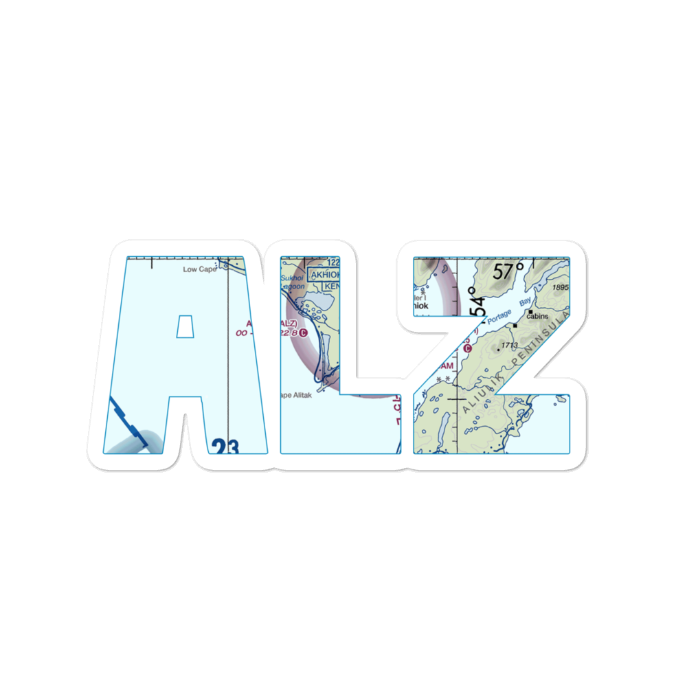 Alitak Seaplane Base (ALZ) VFR Sectional Sticker 
