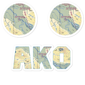 Jakes Bar Airport (AK0) VFR Sectional Sticker Pack
