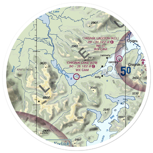 Chignik Lake Airport (A79) VFR Sectional Sticker (30 mile)