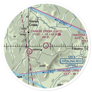 Yankee Creek 2 Airport (A77) VFR Sectional Sticker (20 mile)