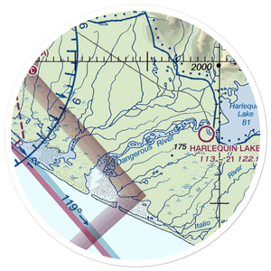 Dangerous River Airport (A70) VFR Sectional Sticker (20 mile)