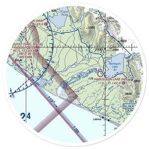 Dangerous River Airport (A70) VFR Sectional Sticker (30 mile)