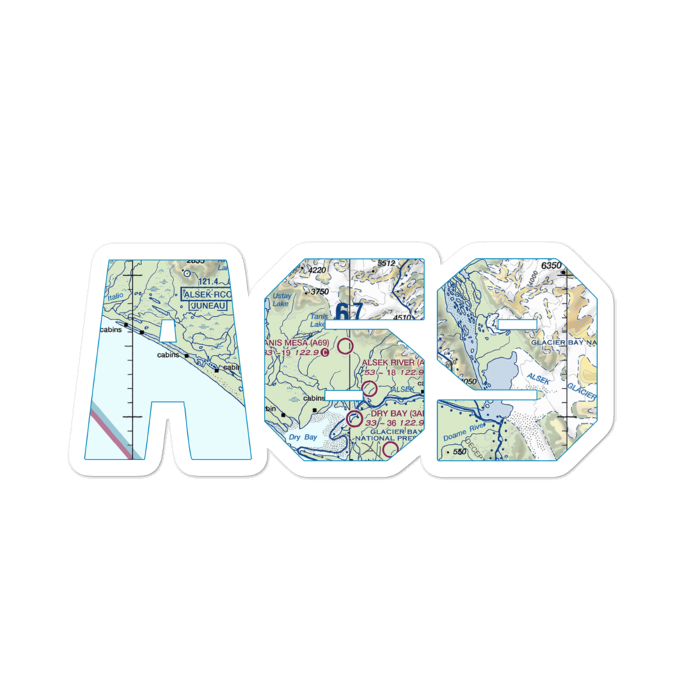 Tanis Mesa Airport (A69) VFR Sectional Sticker 
