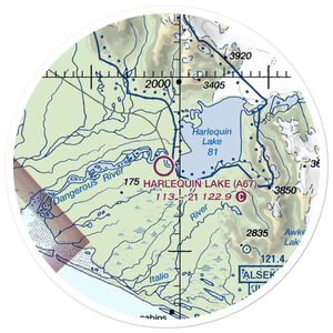 Harlequin Lake Airport (A67) VFR Sectional Sticker (20 mile)