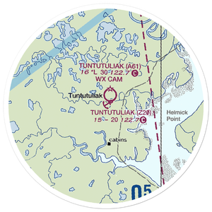 Tuntutuliak Airport (A61) VFR Sectional Sticker (20 mile)