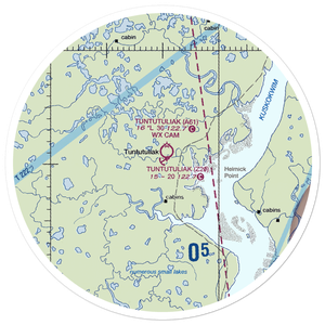 Tuntutuliak Airport (A61) VFR Sectional Sticker (30 mile)