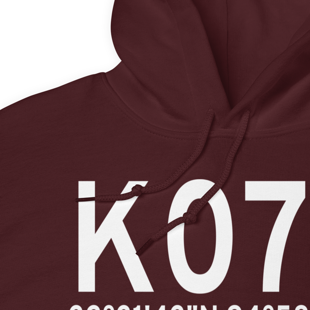 Gladewater Municipal Airport (K07F) ICAO Hoodie Sweatshirt 