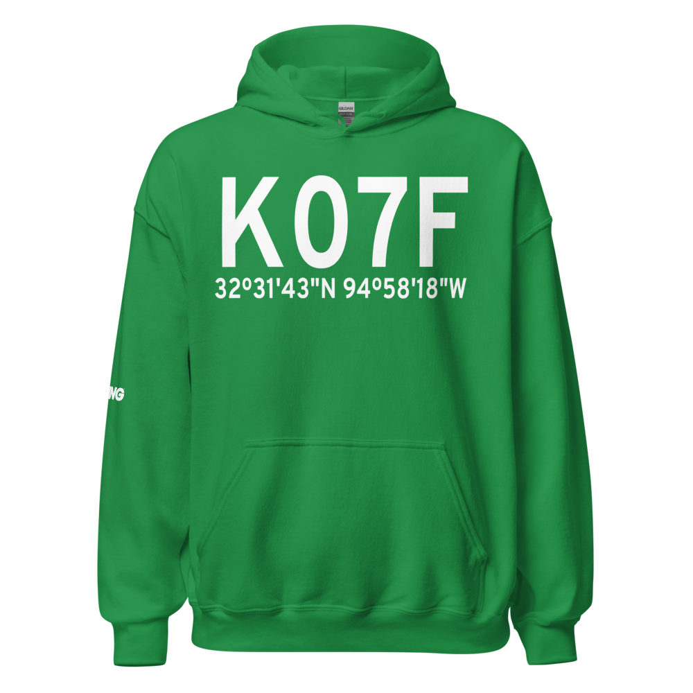 Gladewater Municipal Airport (K07F) ICAO Hoodie Sweatshirt 