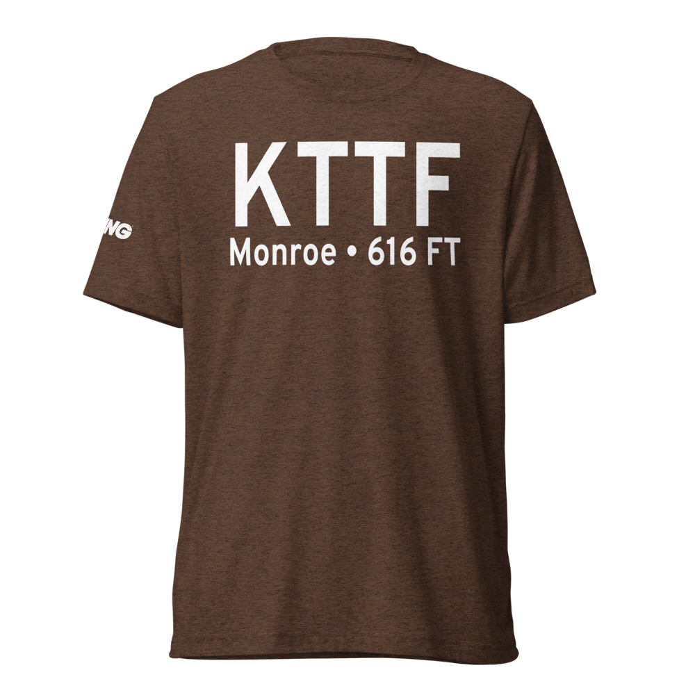 Custer Airport (KTTF) ICAO Tri-blend T-Shirt 