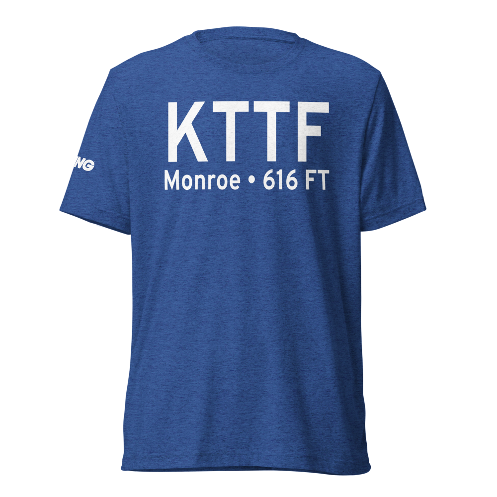 Custer Airport (KTTF) ICAO Tri-blend T-Shirt 