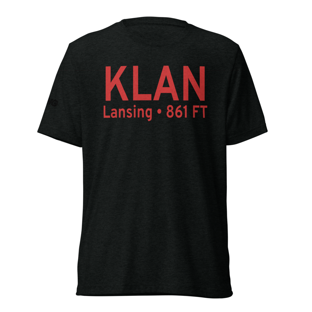 Capital City Airport (KLAN) ICAO Tri-blend T-Shirt 