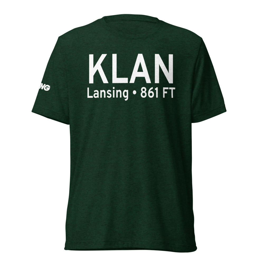 Capital City Airport (KLAN) ICAO Tri-blend T-Shirt 