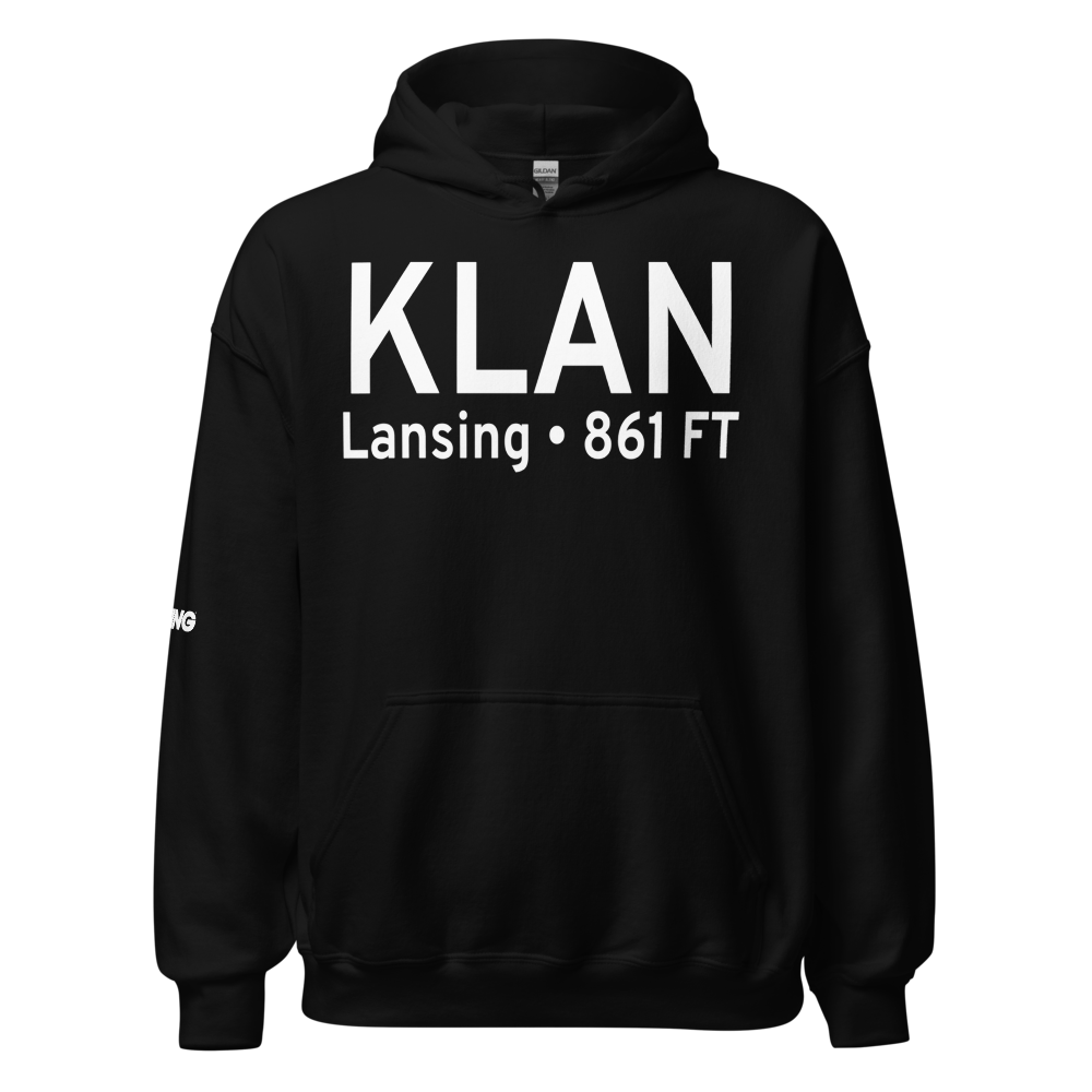 Capital City Airport (KLAN) ICAO Hoodie Sweatshirt 