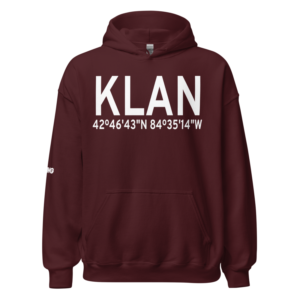 Capital City Airport (KLAN) ICAO Hoodie Sweatshirt 