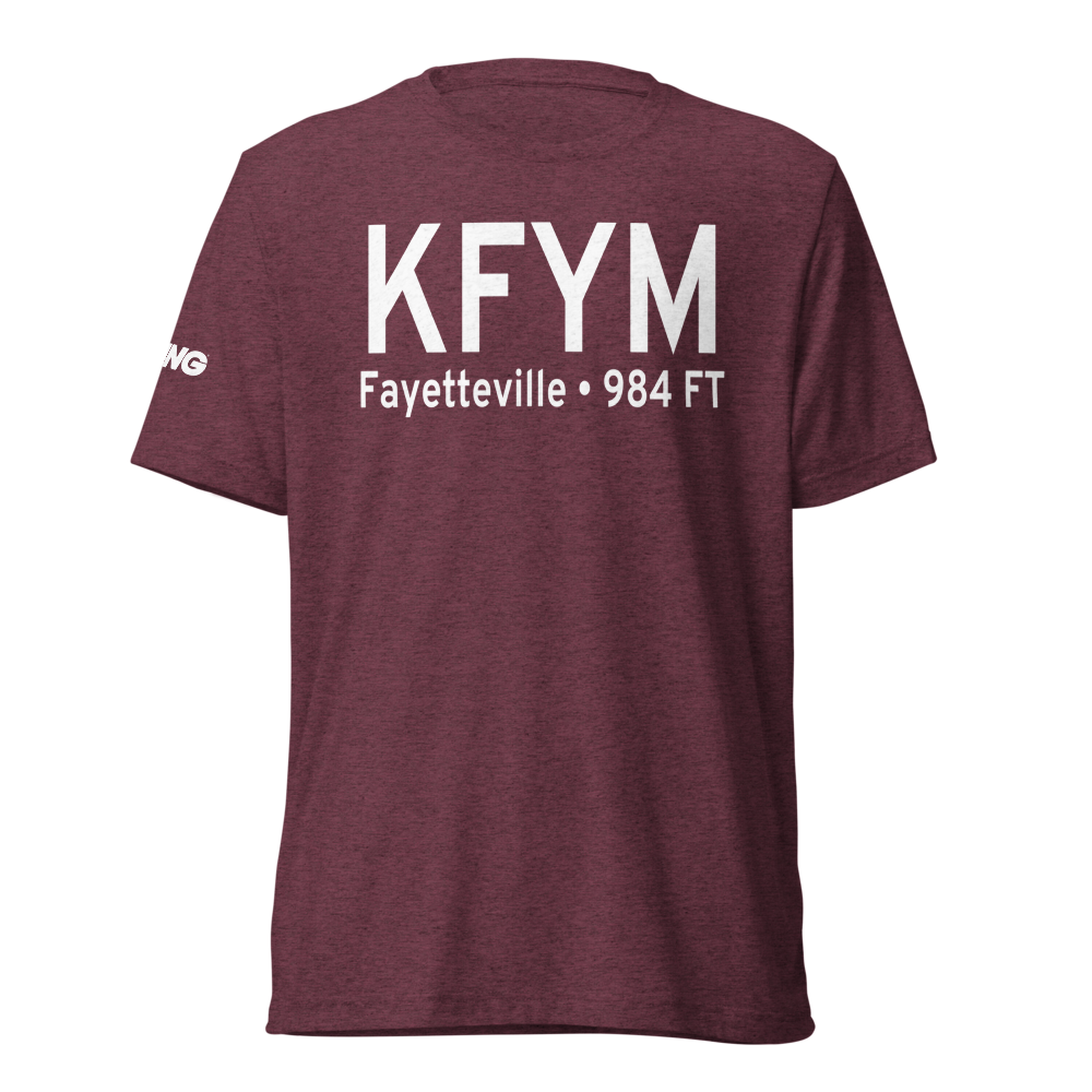 Fayetteville Municipal Airport (KFYM) ICAO Tri-blend T-Shirt 