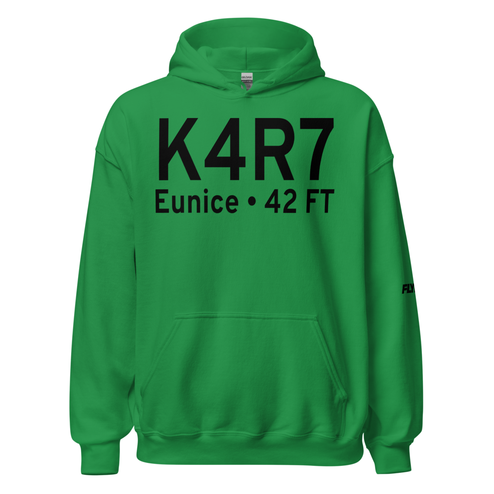 Eunice Airport (K4R7) ICAO Hoodie Sweatshirt 