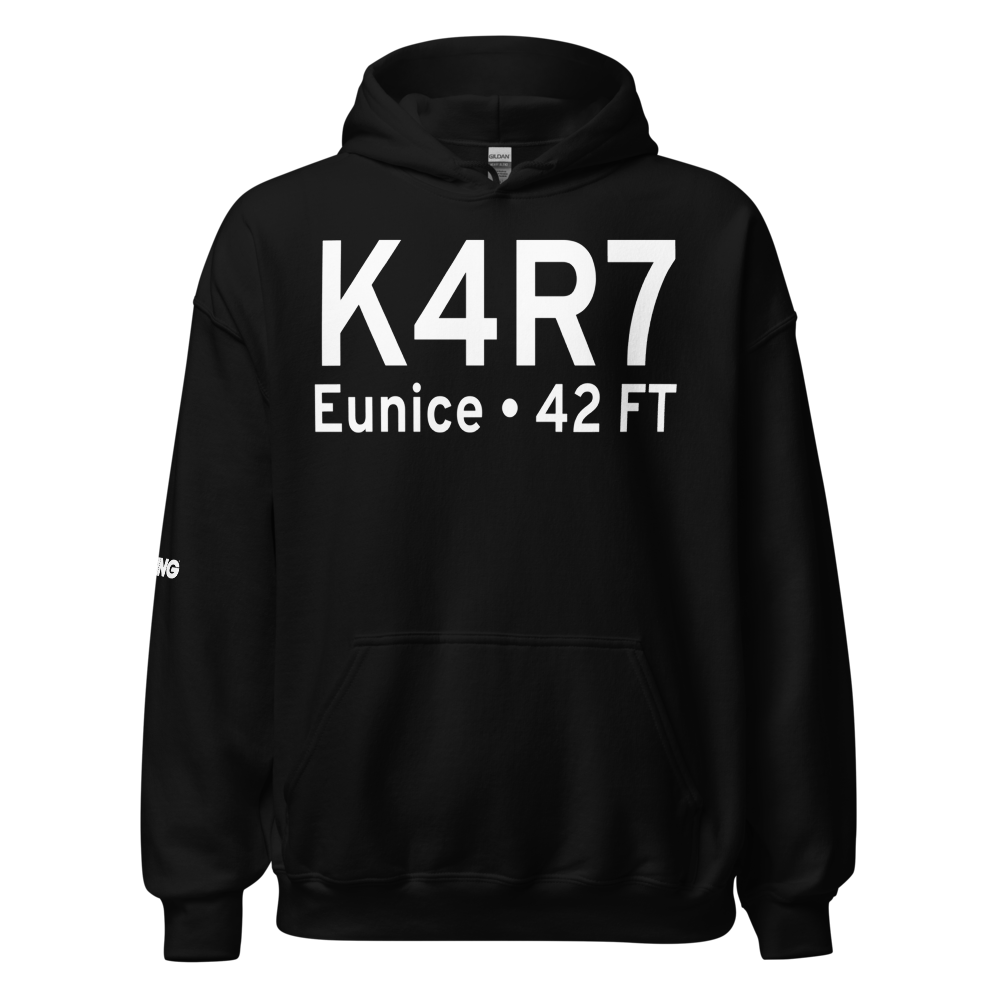 Eunice Airport (K4R7) ICAO Hoodie Sweatshirt 