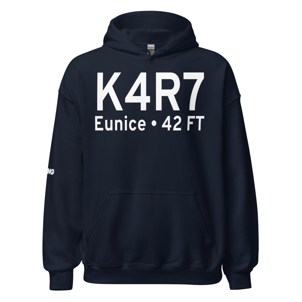 Eunice Airport (K4R7) ICAO Hoodie Sweatshirt 