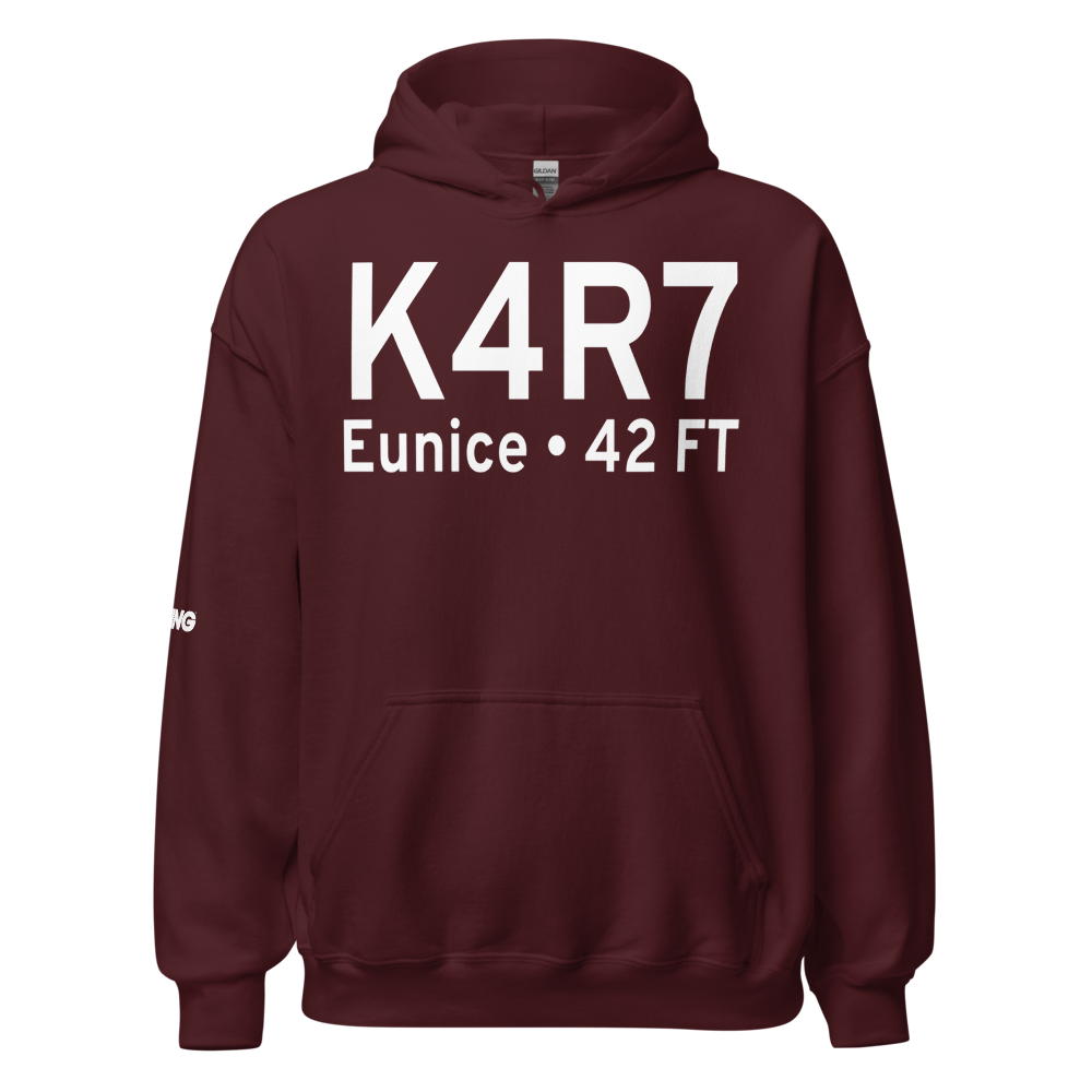 Eunice Airport (K4R7) ICAO Hoodie Sweatshirt 