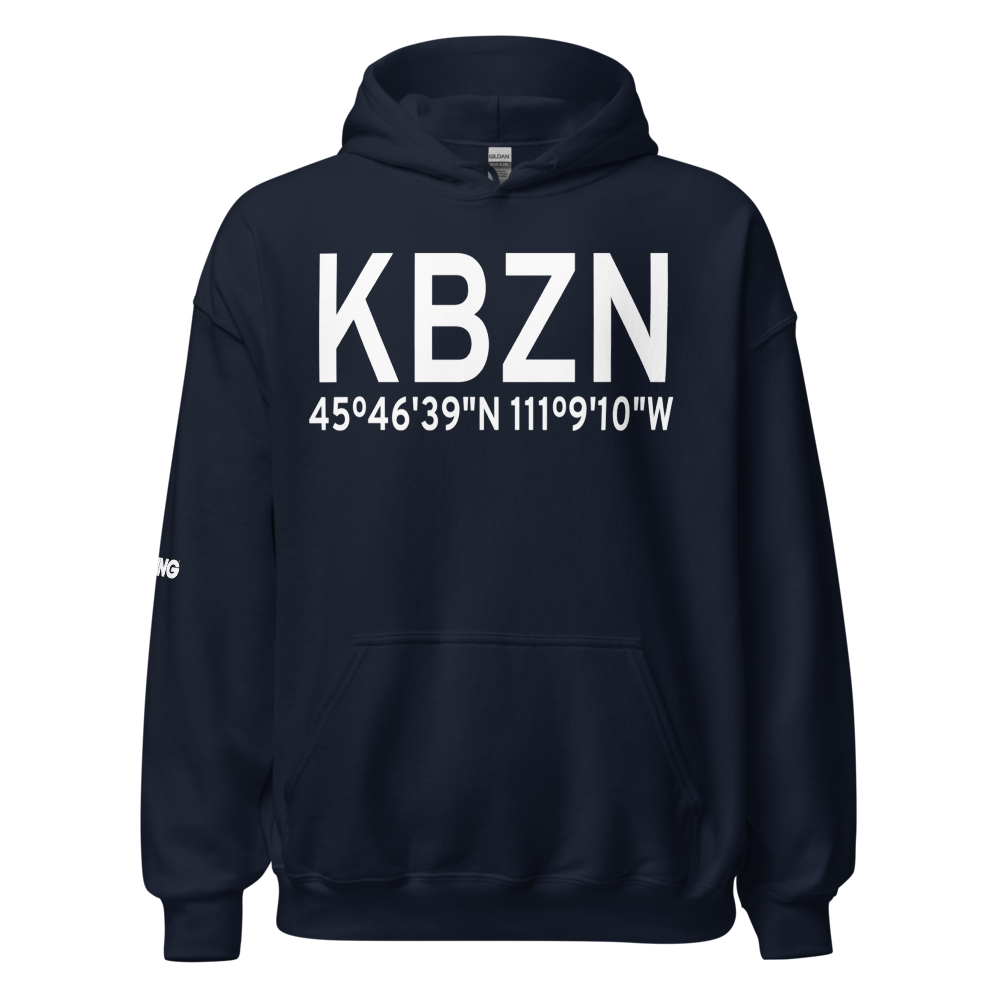 Gallatin Field (KBZN) ICAO Hoodie Sweatshirt 