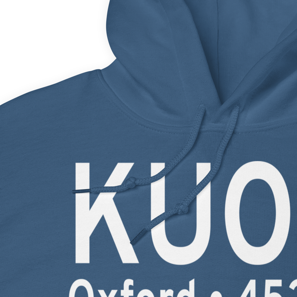 University Oxford Airport (KUOX) ICAO Hoodie Sweatshirt 