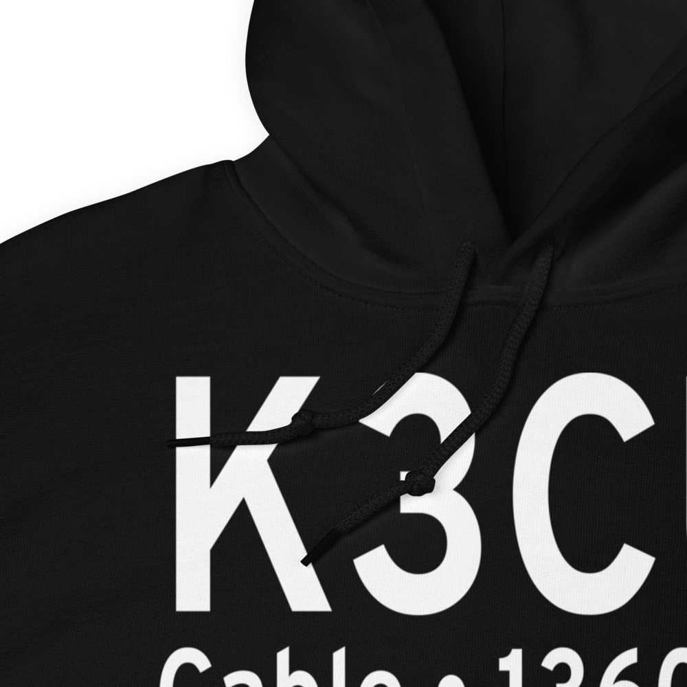 Cable Union Airport (K3CU) ICAO Hoodie Sweatshirt 