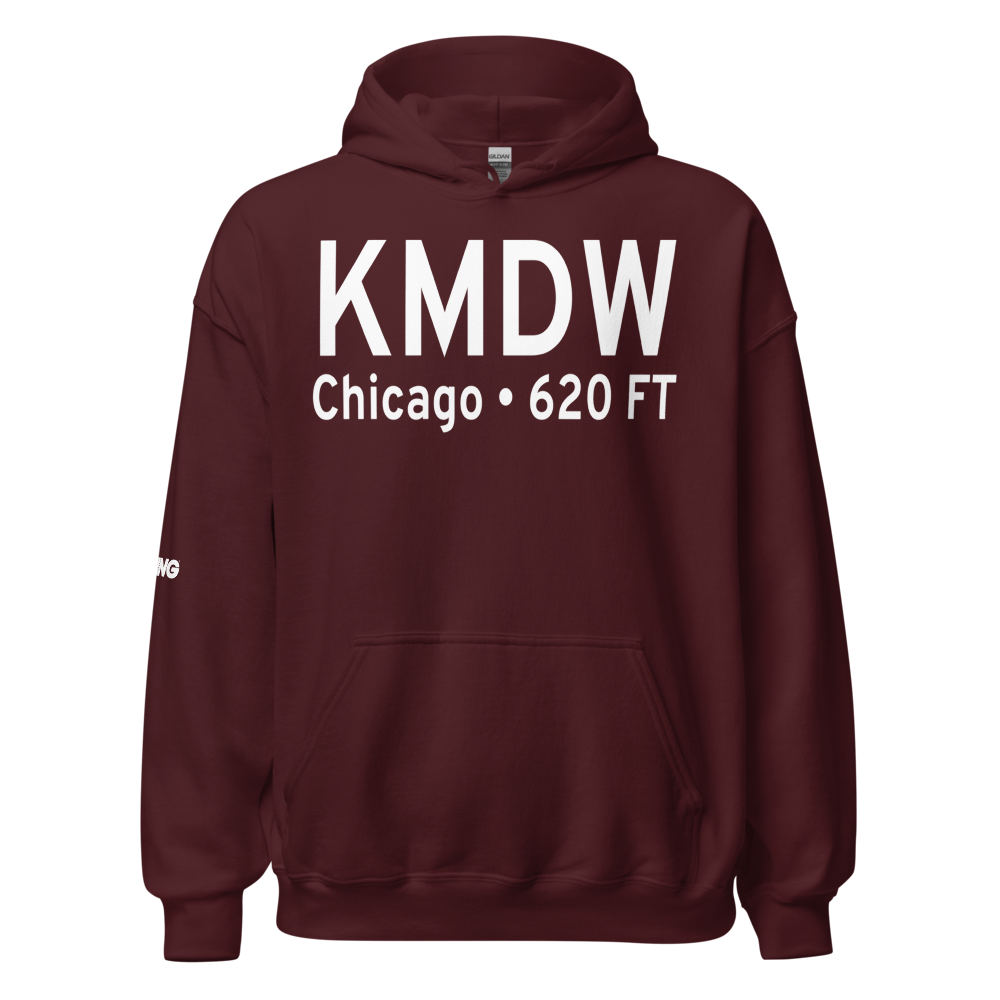 Chicago Midway International Airport (KMDW) ICAO Hoodie Sweatshirt 