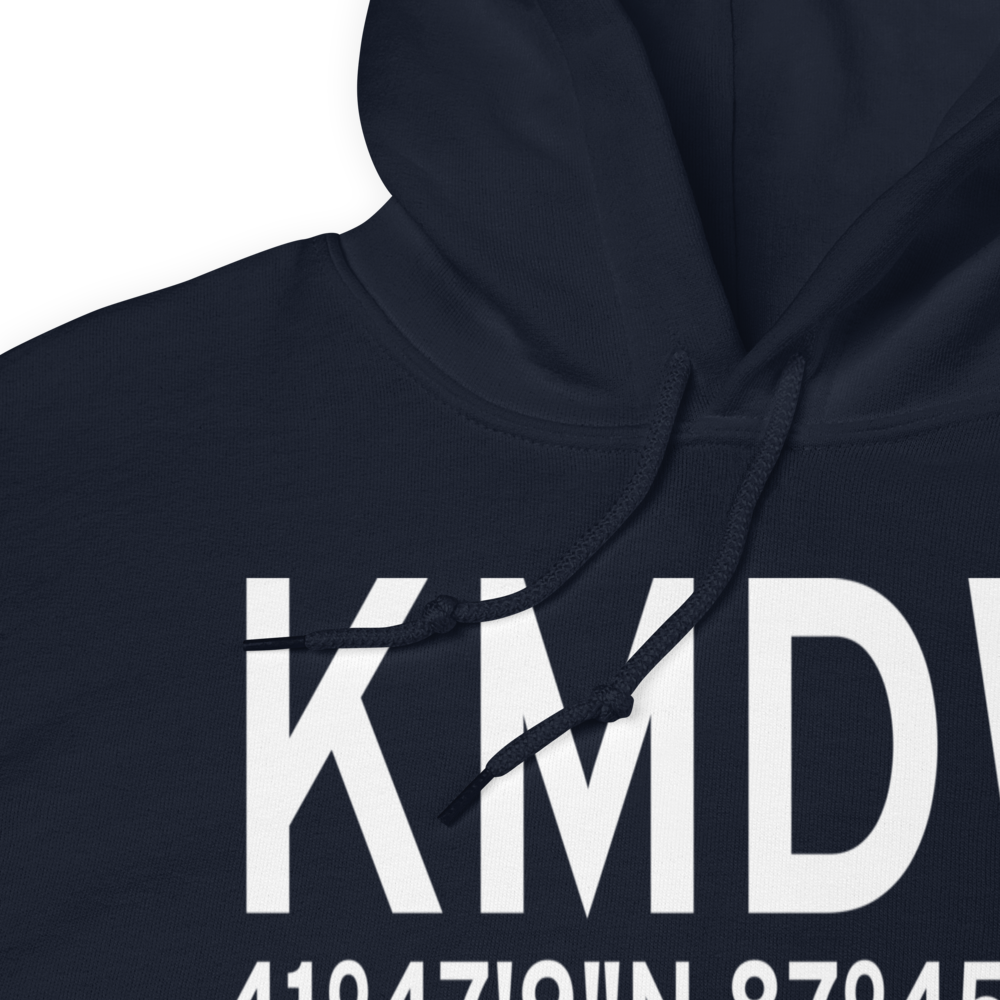 Chicago Midway International Airport (KMDW) ICAO Hoodie Sweatshirt 