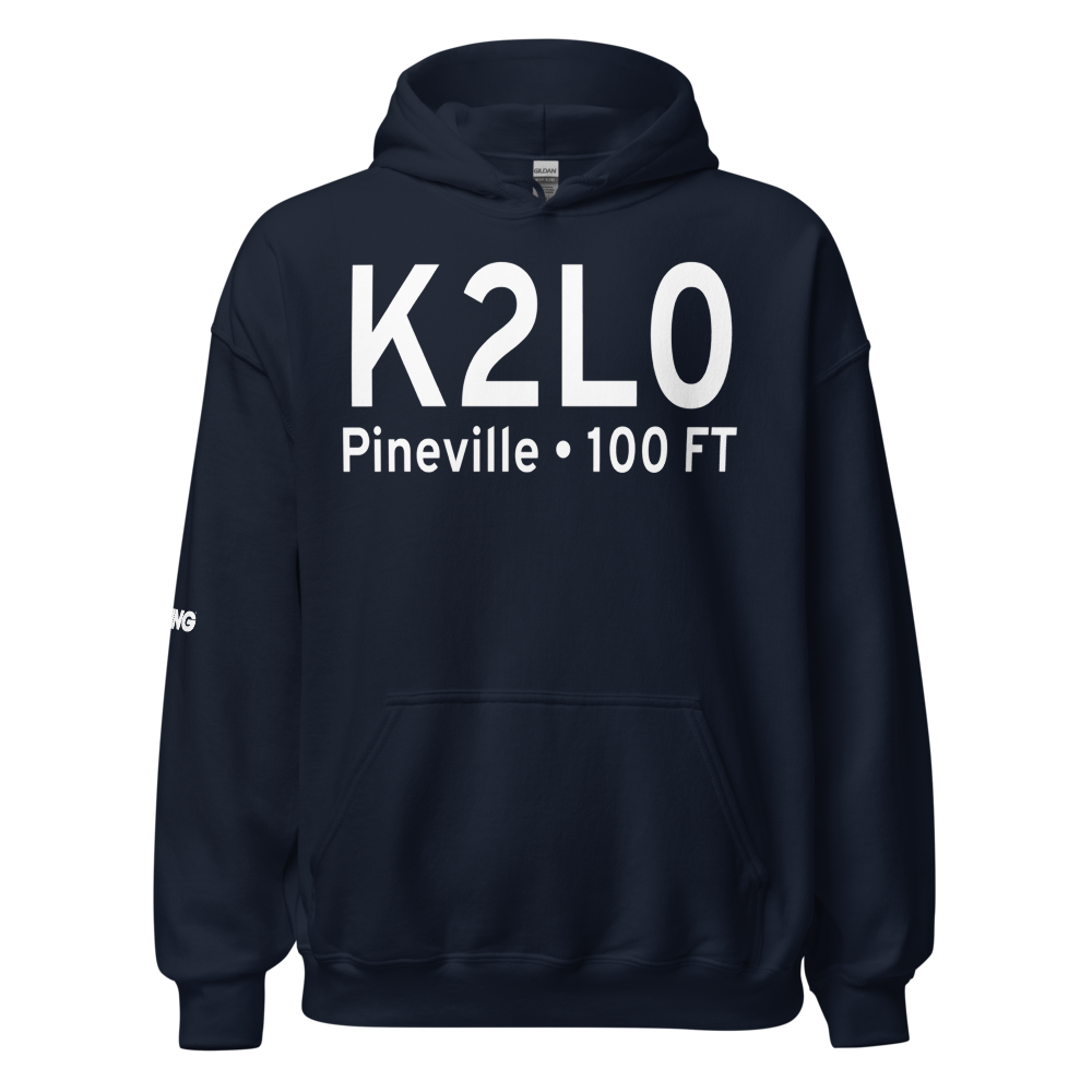 Pineville Municipal Airport (K2L0) ICAO Hoodie Sweatshirt 