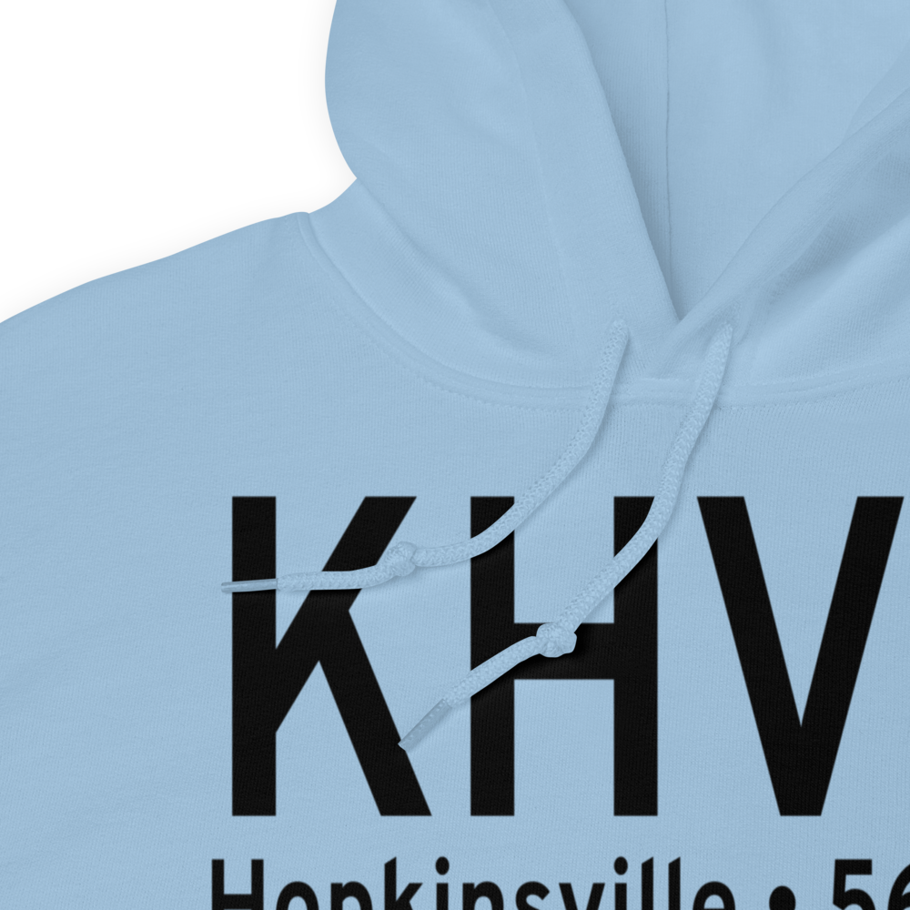 Hopkinsville Christian County Airport (KHVC) ICAO Hoodie Sweatshirt 