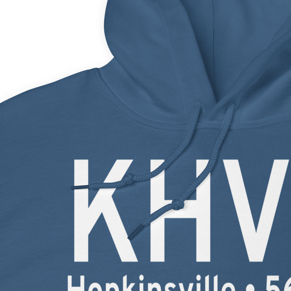 Hopkinsville Christian County Airport (KHVC) ICAO Hoodie Sweatshirt 