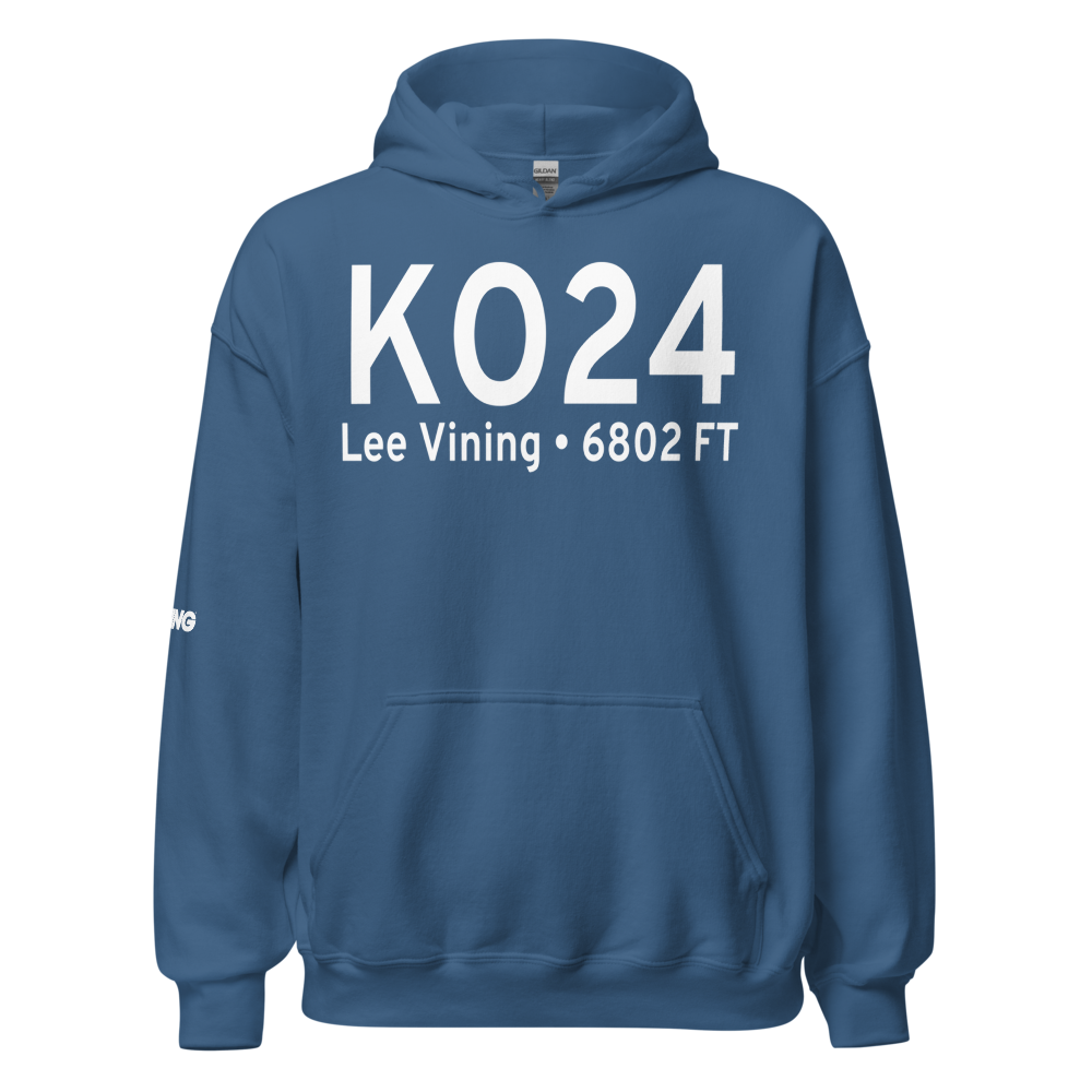 Lee Vining Airport (KO24) ICAO Hoodie Sweatshirt 