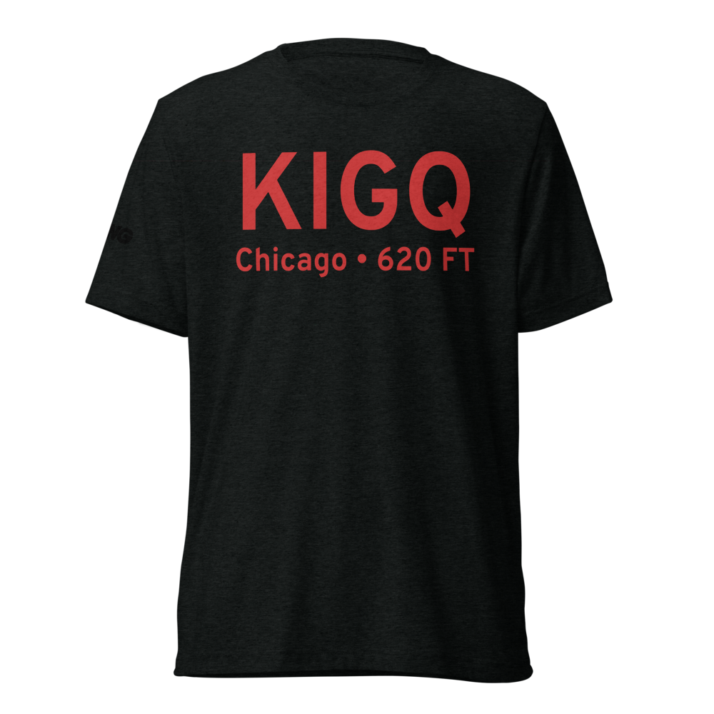 Lansing Municipal Airport (KIGQ) ICAO Tri-blend T-Shirt 