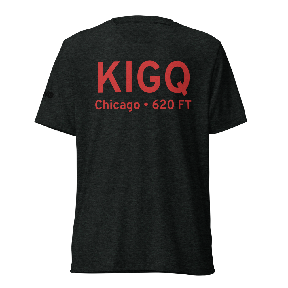 Lansing Municipal Airport (KIGQ) ICAO Tri-blend T-Shirt 