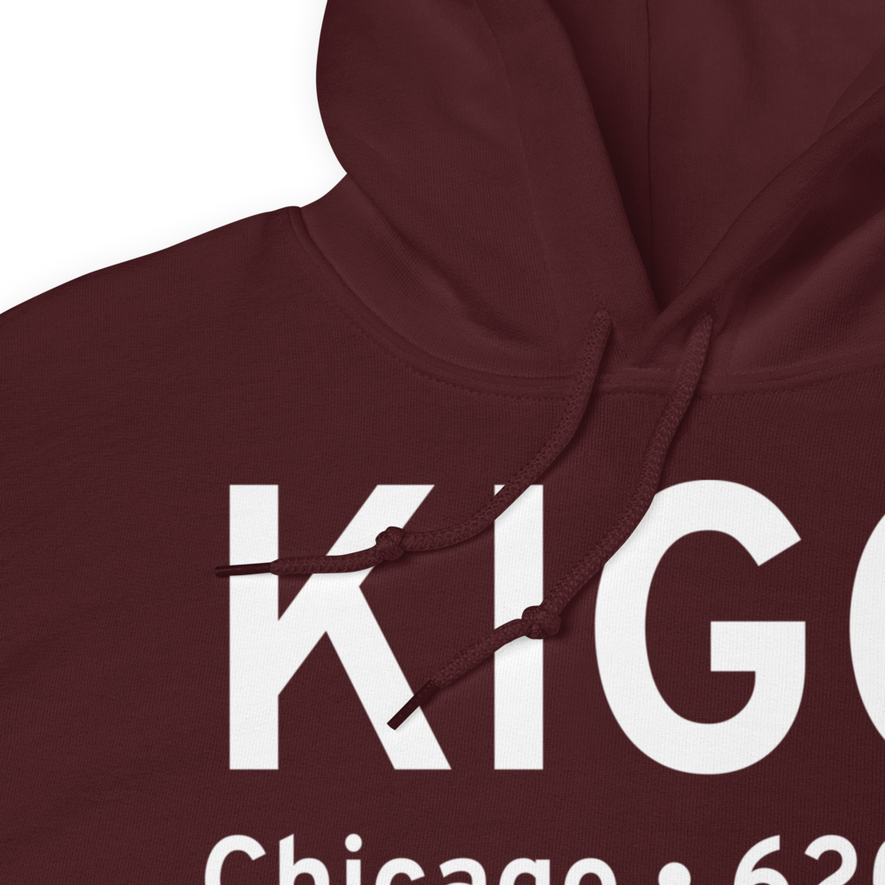 Lansing Municipal Airport (KIGQ) ICAO Hoodie Sweatshirt 