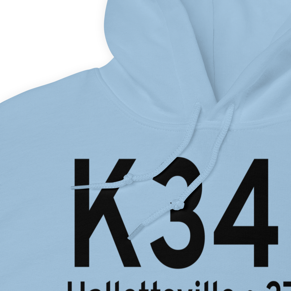 Hallettsville Municipal Airport (K34R) ICAO Hoodie Sweatshirt 