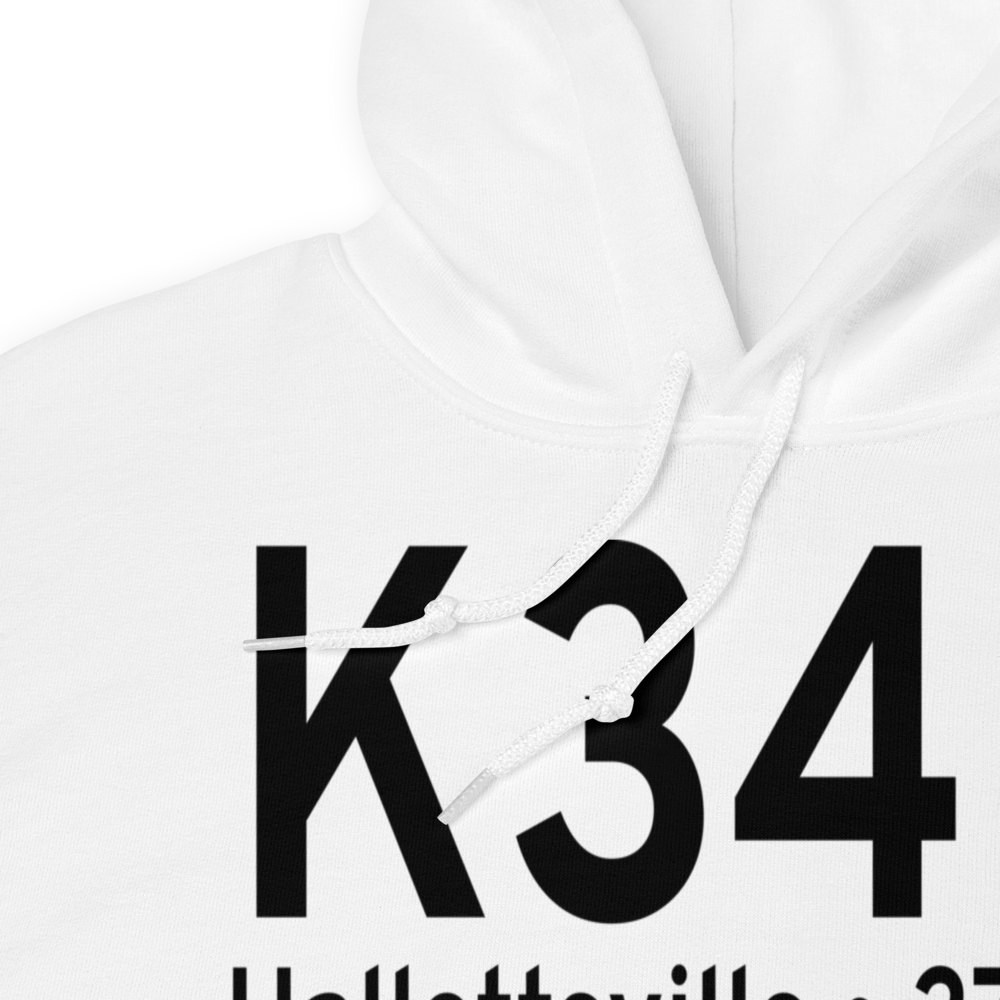 Hallettsville Municipal Airport (K34R) ICAO Hoodie Sweatshirt 