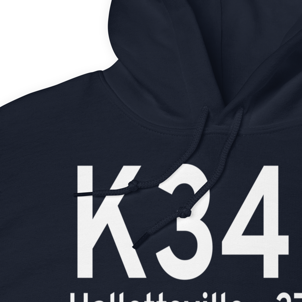 Hallettsville Municipal Airport (K34R) ICAO Hoodie Sweatshirt 