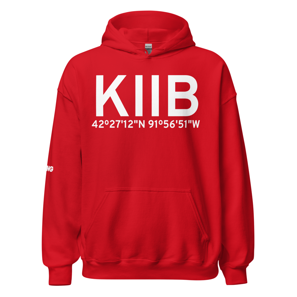 Independence Municipal Airport (KIIB) ICAO Hoodie Sweatshirt 