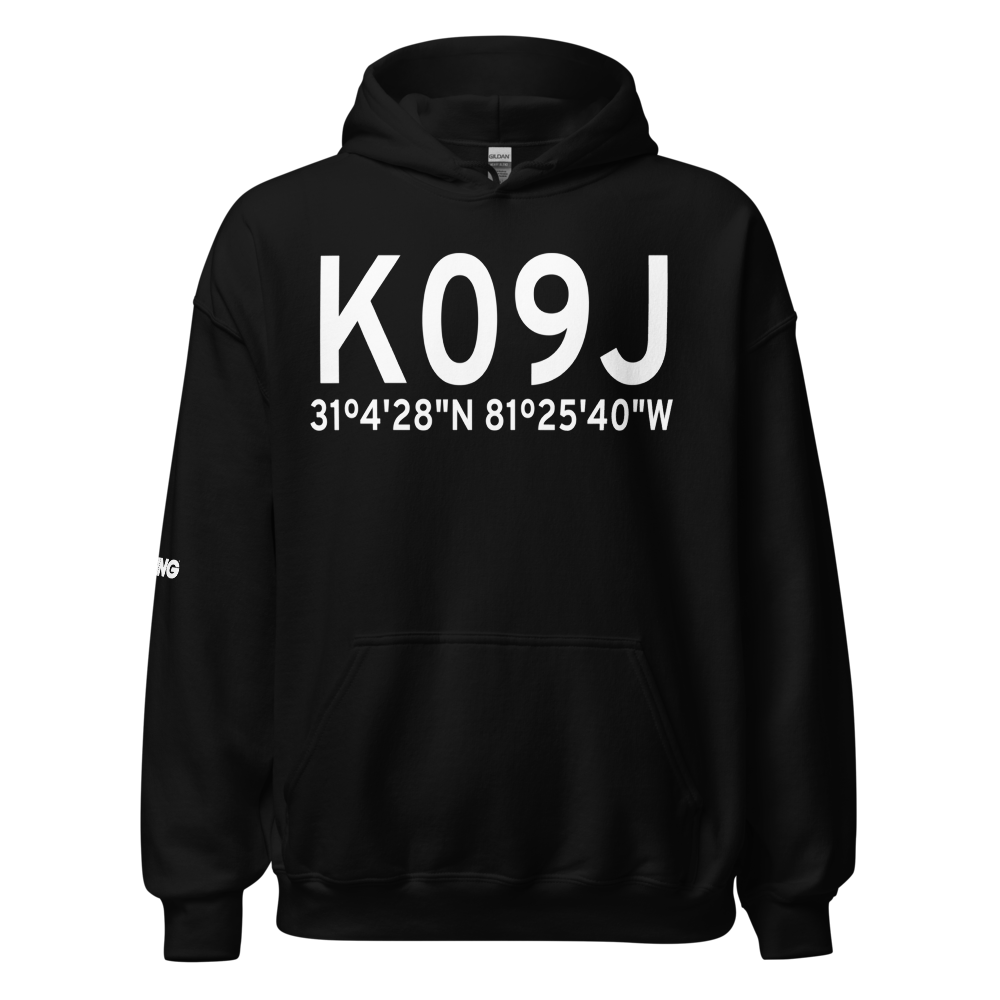 Jekyll Island Airport (K09J) ICAO Hoodie Sweatshirt 