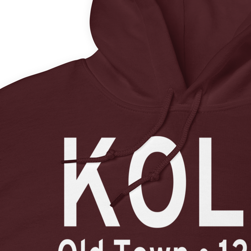 Dewitt Field,Old Town Municipal Airport (KOLD) ICAO Hoodie Sweatshirt 