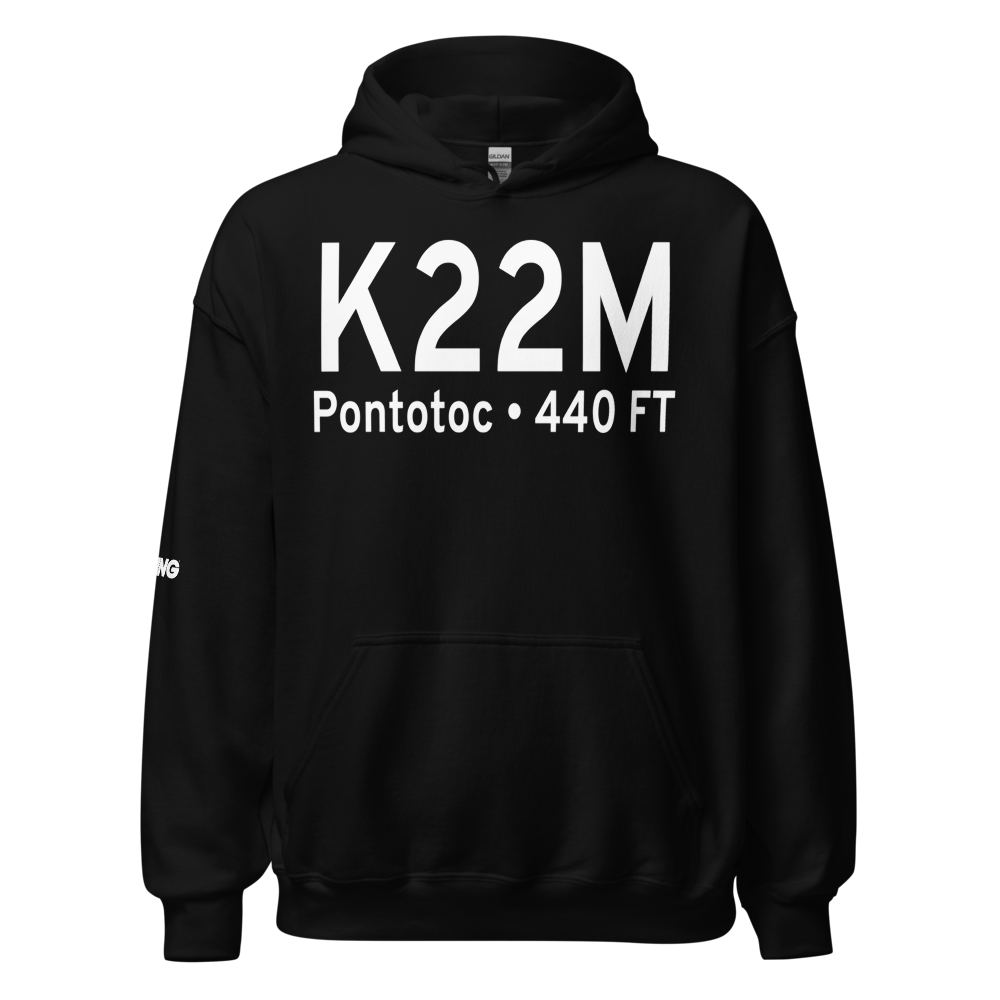 Pontotoc County Airport (K22M) ICAO Hoodie Sweatshirt 