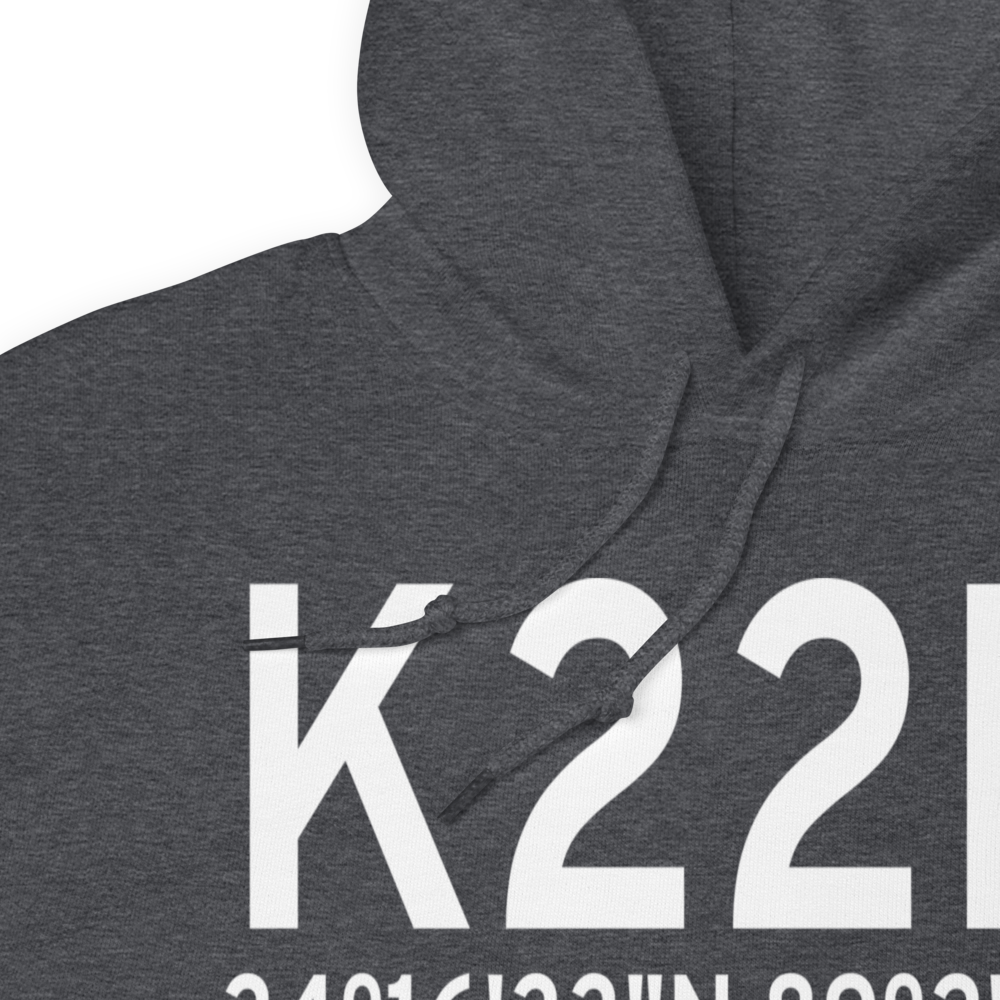 Pontotoc County Airport (K22M) ICAO Hoodie Sweatshirt 